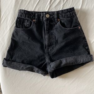 Zara black high waisted denim shorts US size 2